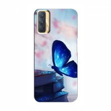 Чехол с печатью (Подарочные) для OPPO A33 (AlphaPrint) Бабочка синяя - купить на Floy.com.ua
