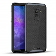 Защитный чехол iPaky для Samsung Galaxy A8 Plus 2018, A730 (ТПУ + пластик) Графитовый - купить на Floy.com.ua