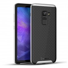 Защитный чехол iPaky для Samsung Galaxy A8 Plus 2018, A730 (ТПУ + пластик) Серебристый - купить на Floy.com.ua