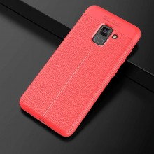 ТПУ накладка Miami с имитацией кожи для Samsung Galaxy A730, A8 Plus 2018 Красный - купить на Floy.com.ua
