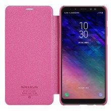 Чехол-книжка Nillkin Sparkle для Samsung Galaxy A8 2018 / A730 Розовый - купить на Floy.com.ua