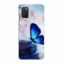 Чехол с печатью (Подарочные) для Samsung Galaxy A03s (AlphaPrint) Бабочка синяя - купить на Floy.com.ua