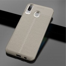 ТПУ накладка Autofocus с имитацией кожи для Samsung A2 Core Серый - купить на Floy.com.ua