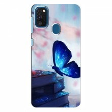 Чехол с печатью (Подарочные) для Samsung Galaxy A21s (AlphaPrint) Бабочка синяя - купить на Floy.com.ua