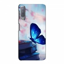Чехол с печатью (Подарочные) для Samsung A7-2018, A750 (AlphaPrint) Бабочка синяя - купить на Floy.com.ua