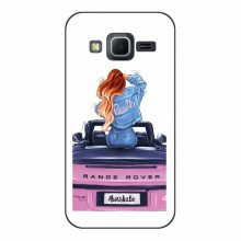 Чехол для Samsung G360 / G361, Core Prime (AlphaPrint) с печатью (ПРОЗРАЧНЫЙ ФОН) Девушка на машине - купить на Floy.com.ua