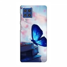 Чехол с печатью (Подарочные) для Samsung Galaxy F62 (AlphaPrint) Бабочка синяя - купить на Floy.com.ua