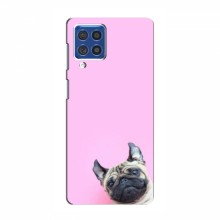 Чехол с принтом (Прикольные) для Samsung Galaxy F62 (AlphaPrint) Собака на розовом - купить на Floy.com.ua