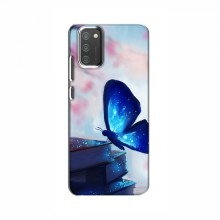 Чехол с печатью (Подарочные) для Samsung Galaxy M02s (AlphaPrint) Бабочка синяя - купить на Floy.com.ua