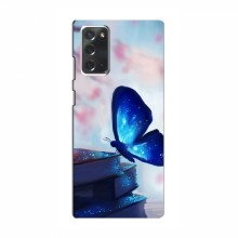 Чехол с печатью (Подарочные) для Samsung Galaxy Note 20 (AlphaPrint) Бабочка синяя - купить на Floy.com.ua