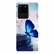 Чехол с печатью (Подарочные) для Samsung Galaxy S20 Ultra (AlphaPrint) Бабочка синяя - купить на Floy.com.ua
