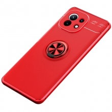 TPU чехол Deen ColorRing под магнитный держатель (opp) для Xiaomi Mi 11 Красный - купить на Floy.com.ua
