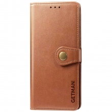 Кожаный чехол книжка GETMAN Gallant (PU) для Xiaomi Redmi Note 9 / Redmi 10X Коричневый - купить на Floy.com.ua