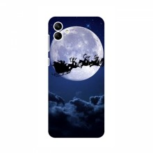Новогодние Чехлы для Samsung Galaxy F04 (VPrint) Санта - луна - купить на Floy.com.ua