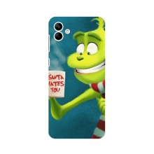 Рождественские Чехлы для Samsung Galaxy F04 (VPrint) Зеленый Гринч - купить на Floy.com.ua