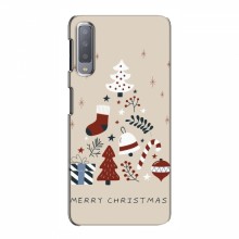 Рождественские, Праздничные Чехлы для Samsung A7-2018, A750 Merry Christmas - купить на Floy.com.ua