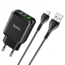СЗУ HOCO N6 QC3.0 (2USB/3A) + USB - MicroUSB