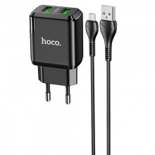 СЗУ HOCO N6 QC3.0 (2USB/3A) + USB - MicroUSB