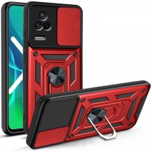 Ударопрочный чехол Camshield Serge Ring для Xiaomi Poco F4 Красный - купить на Floy.com.ua