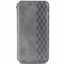 Кожаный чехол книжка GETMAN Cubic (PU) для Xiaomi Redmi Note 12 4G Серый - купить на Floy.com.ua