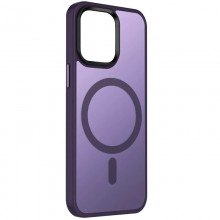 TPU+PC чехол Metal Buttons with MagSafe Colorful для Apple iPhone 15 (6.1") Фиолетовый - купить на Floy.com.ua