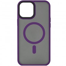 TPU+PC чехол Metal Buttons with MagSafe для Apple iPhone 15 (6.1") Фиолетовый - купить на Floy.com.ua