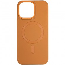 Кожаный чехол Bonbon Leather Metal Style with MagSafe для Apple iPhone 13 Pro Max (6.7") Коричневый - купить на Floy.com.ua