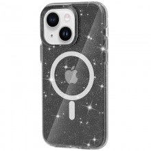 Чехол TPU Galaxy Sparkle (MagFit) для Apple iPhone 15 (6.1") Black - купить на Floy.com.ua