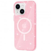 Чехол TPU Galaxy Sparkle (MagFit) для Apple iPhone 15 (6.1") Pink - купить на Floy.com.ua