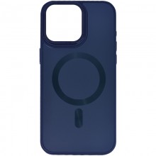 Чехол TPU+Glass Sapphire Midnight Open Camera with MagSafe для Apple iPhone 15 (6.1") Синий - купить на Floy.com.ua
