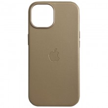 Кожаный чехол Leather Case (AAA) with MagSafe and Animation для Apple iPhone 15 (6.1") Brown - купить на Floy.com.ua