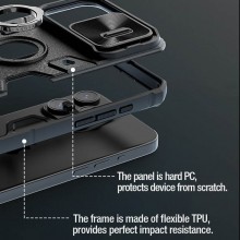 TPU+PC чехол Nillkin CamShield Armor (шторка на камеру) для Apple iPhone 15 Pro (6.1")
