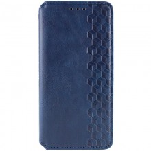 Кожаный чехол книжка GETMAN Cubic (PU) для Samsung Galaxy S24 Синий - купить на Floy.com.ua