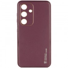 Кожаный чехол Xshield для Samsung Galaxy A35 Бордовый - купить на Floy.com.ua