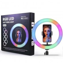Кольцевая LED лампа RGB MJ-26, 200 диодов, 26 см - купить на Floy.com.ua