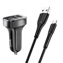 АЗУ Usams C13 2.1A Dual USB + U35 Type-C cable (1m) - купить на Floy.com.ua