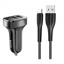 АЗУ Usams C13 2.1A Dual USB + U35 Micro USB cable (1m) - купить на Floy.com.ua