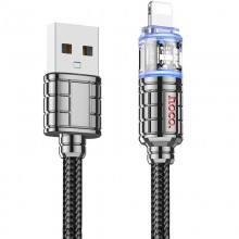 Дата кабель Hoco U122 Lantern Transparent Discovery Edition USB to Lightning (1.2m) - купить на Floy.com.ua