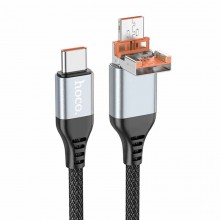 Дата кабель Hoco U128 Viking 2in1 USB/Type-C to Type-C (1m) - купить на Floy.com.ua