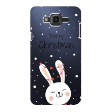 Зимние Чехлы для Samsung J7 Neo, J701 - прозрачный фон Рождественский заяц - купить на Floy.com.ua