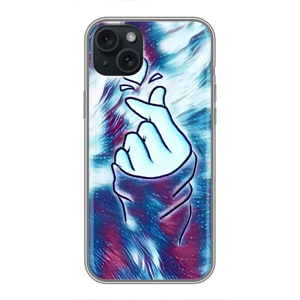 Чехол с принтом «Радужное сердце» для iPhone 15 Plus Чехол с принтом «Радужное сердце» для iPhone 15 Plus
