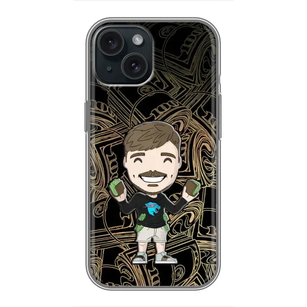Чехол с принтом «Mister Beast» для iPhone 15 Чехол с принтом «Mister Beast» для iPhone 15