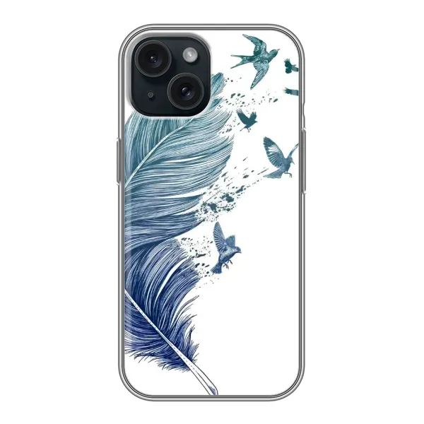 Чохол з принтом «Перо» для iPhone 15 Чохол з принтом «Перо» для iPhone 15
