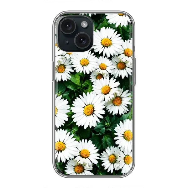 Чохол з принтом «Ромашки» для iPhone 15 Чохол з принтом «Ромашки» для iPhone 15
