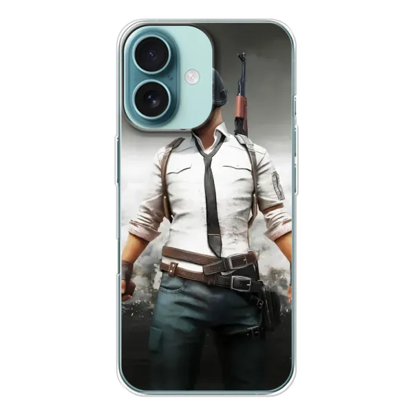Чехол с принтом «Пабг мен» для iPhone 16 Чехол с принтом «Пабг мен» для iPhone 16