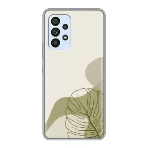 Силконовий чохол з принтом в квітах на Samsung Galaxy A33 (5G) (Зелена монстера дизайн)