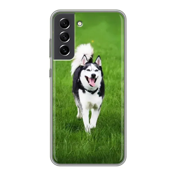 Чехол с принтом «Радостный Хаски» для Samsung Galaxy S21 FE Чехол с принтом «Радостный Хаски» для Samsung Galaxy S21 FE