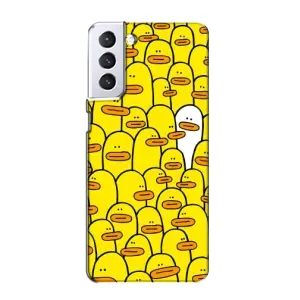 Чохол з принтом для Samsung Galaxy S21 - (Прикольні) (AlphaPrint) (Біла уточка)