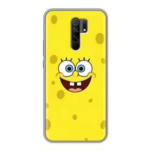 Чохол з принтом «Мордашка Спанч Боба» для Xiaomi Redmi 9
