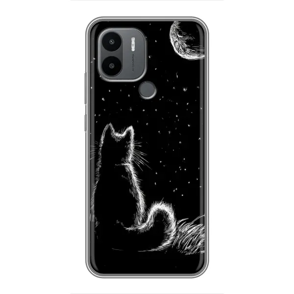 Чохол з принтом «Котик і місяць» для Xiaomi Redmi A1 Plus Чохол з принтом «Котик і місяць» для Xiaomi Redmi A1 Plus